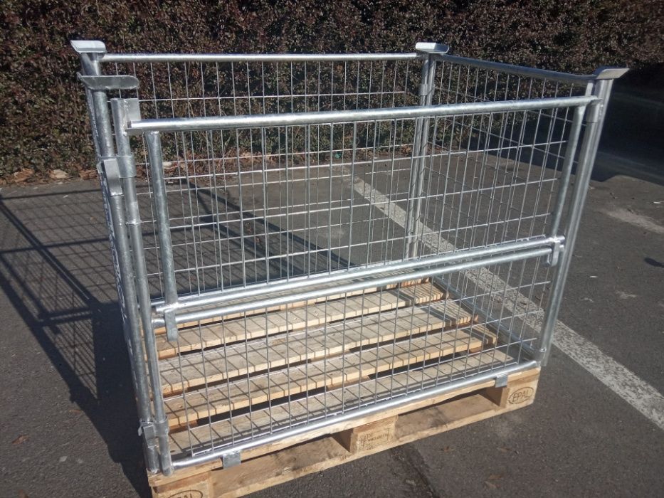 OCYNK- Kosz magazynowy stalowy 890h, jak gitterbox- NOWE, cena brutto