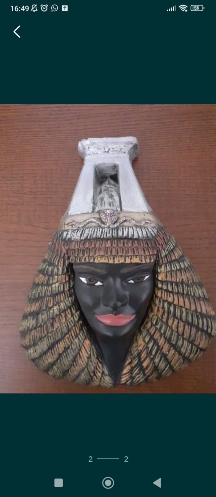 Busto Estatueta Egípcia Cleópatra
