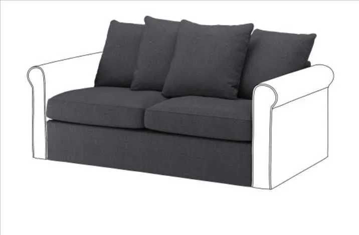 IKEA GRoNLID nowe pokrycie sofy 2-osobowej / sporda ciemnoszary