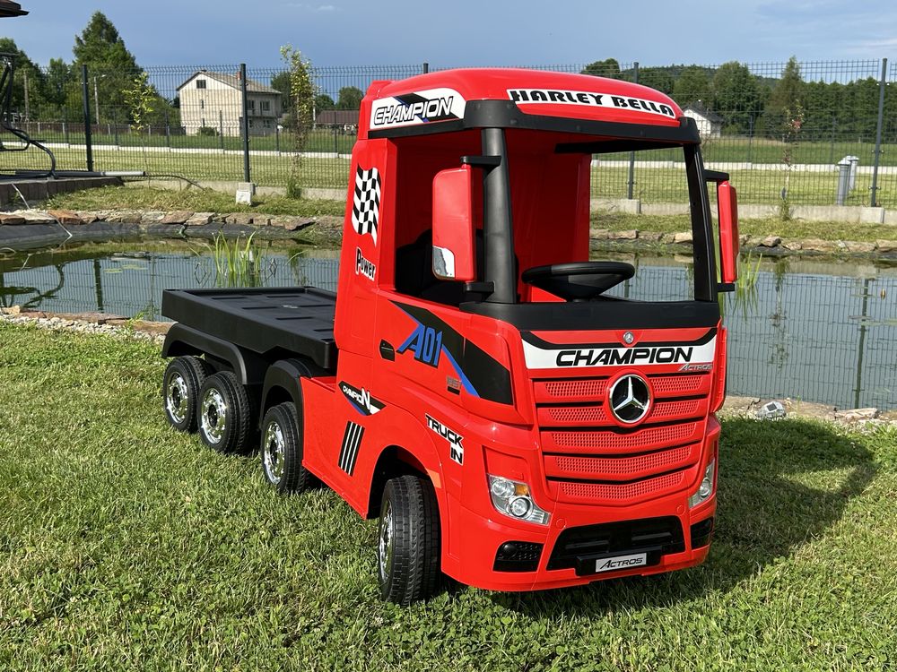 Auto na akumulator TIR Mercedes Benz Actros z Naczepą 4 silnik 12V
