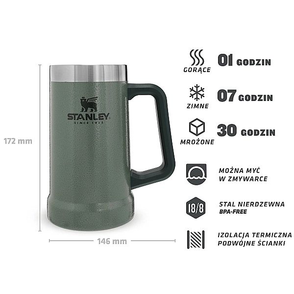 Kufel termiczny Stanley Adventure zielony 0,7 l