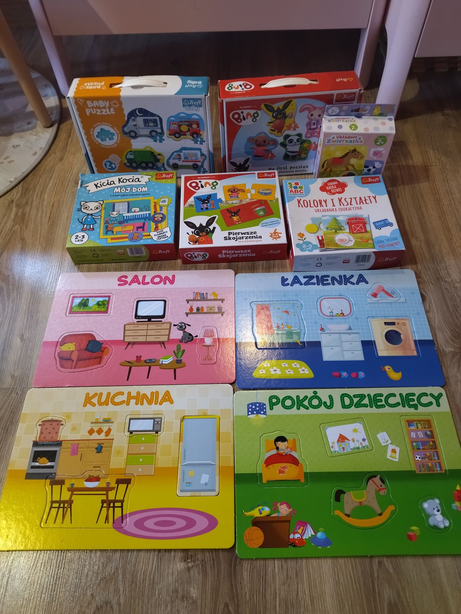 Puzzle, gry edukacyjne 2-3 lat