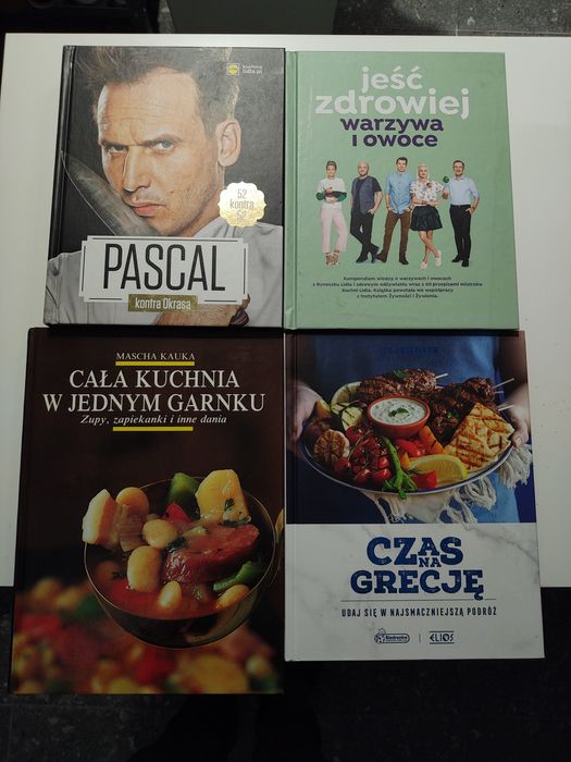 Książki kucharskie twarda obwoluta Pascal Dania jednogarnkowe etc.