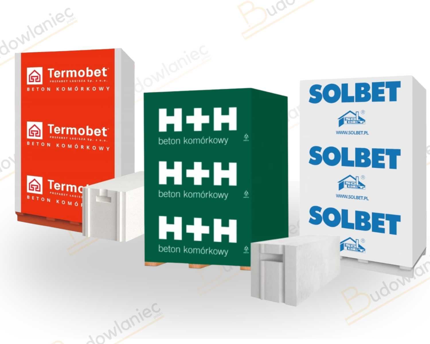 Pustak beton komórkowy suporex Gazobeton Solbet 24x24x59P+W + dost.HDS