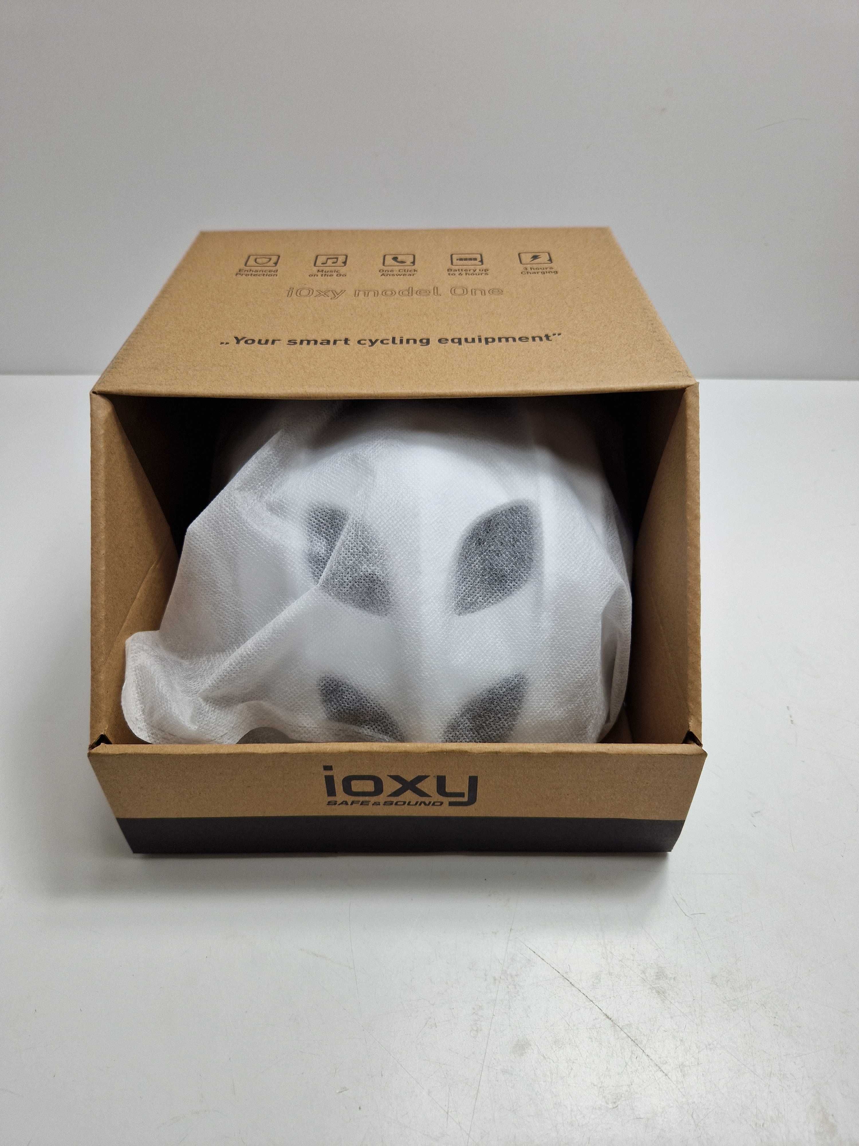 Kask inteligentny kask rowerowy Ioxy SS ONE R. M 54-58 cm Biały