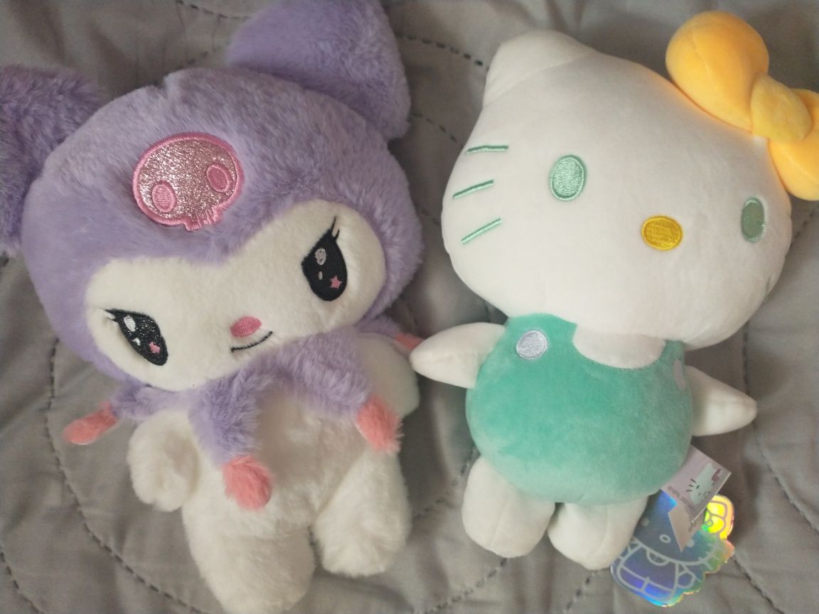 Zestaw 2 maskotki Hello Kitty Kuromi nowe Sanrio