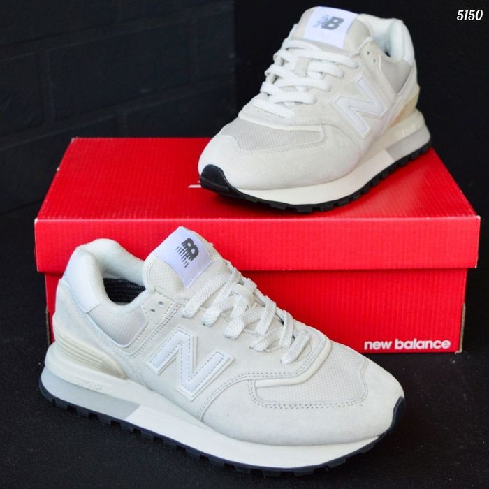 New Balance 574 Legacy бежеві жіночі кросівки термо замшеві зимові