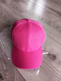Nowa różowa czapka z daszkiem damska