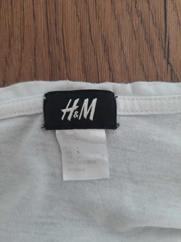 Bluzka H&M S 36 luzna z cekinami Modal