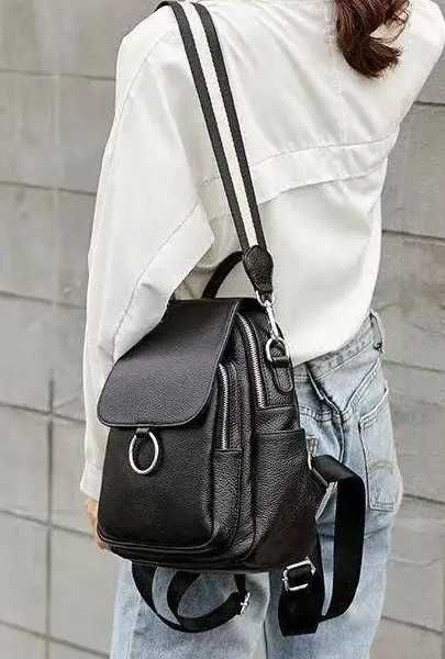 Женская кожаная сумка рюкзак натуральна шкіра шкіряна сумка для дівчат