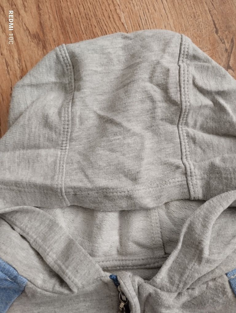 Bluza na zamek z kapturem rozmiar 86