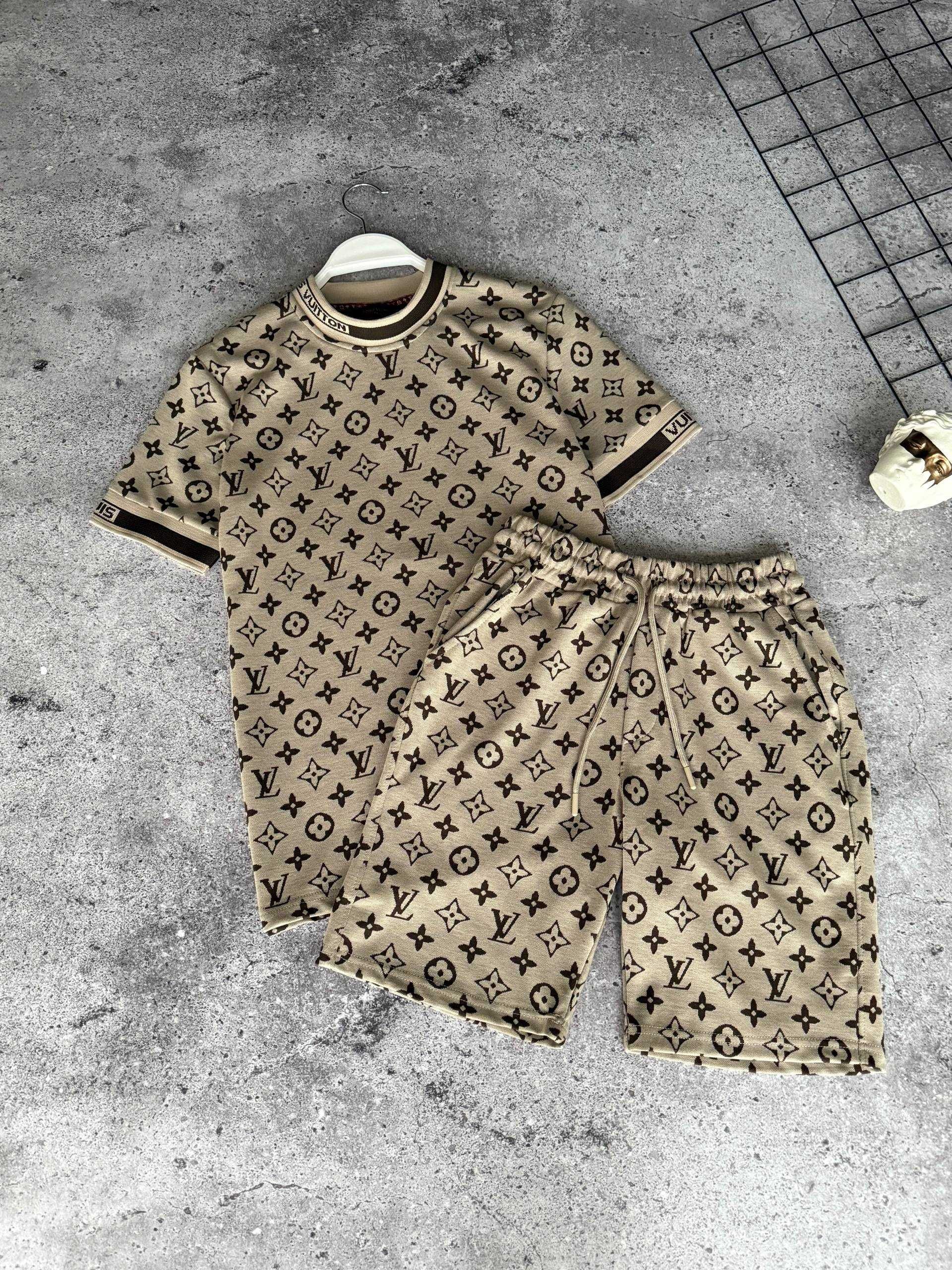 ТОП 4 ЦВЕТА Летний костюм Louis Vuitton (XS-XXL) Шорты + Футболка лето