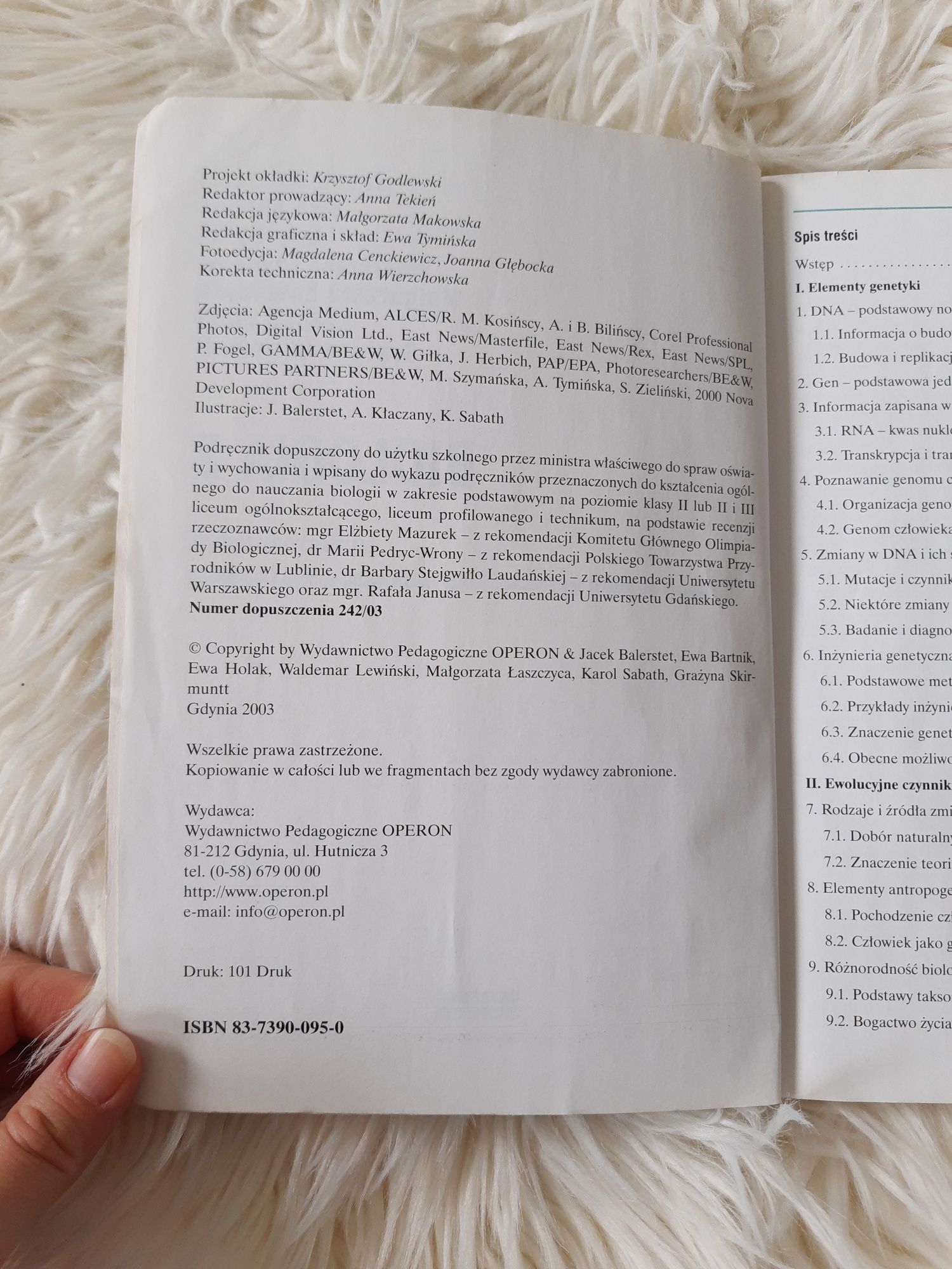 Biologia klasa 2 podręczniki Operon