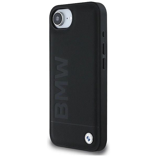 Etui BMW Leather Hot Stamp na iPhone 16e - czarne