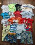 Paka ubrań chłopięcych 134, podkoszulki, t-shirty, spodenki