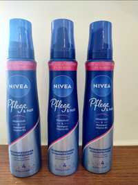 Zestaw 3 pianek do włosów Nivea Pflege&Halt 3 x 150 ml