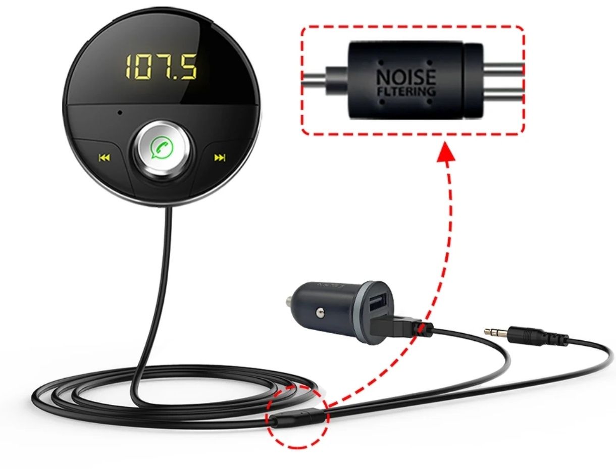 Kit bluetooth para carro / Ligações AUX 3.5mm áudio e usb carregador