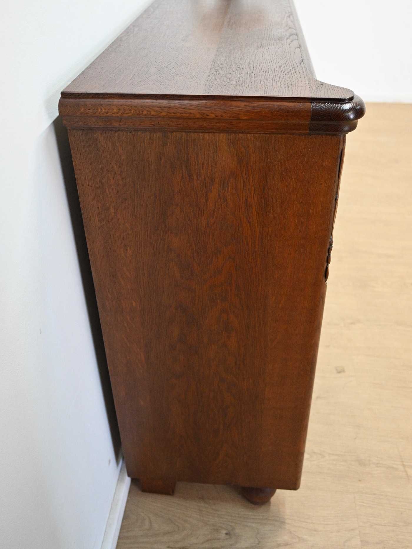 stara komoda witryna z suwanymi szybami 022703