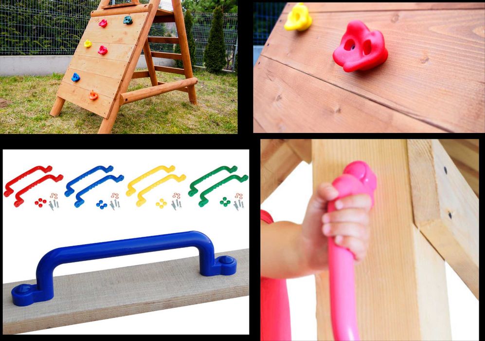 Drewniany Plac Zabaw do Ogrodu MIKI 2Huśtawki Ślizg Ścianka PRODUCENT