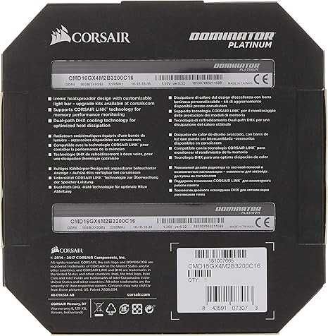 Corsair Dominator Platinum 16GB (2x8GB) DDR4 3200MHz C16