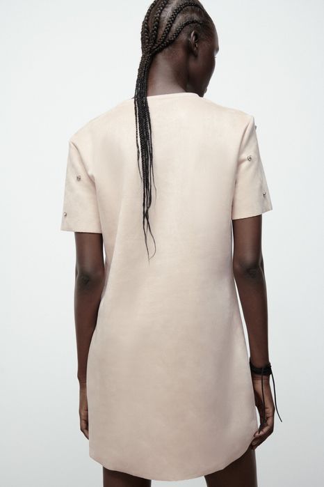 Замшева сукня з камінцями Zara