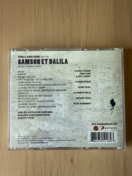 Cd Ópera “Samson et Dalila” de Saint-Saëns