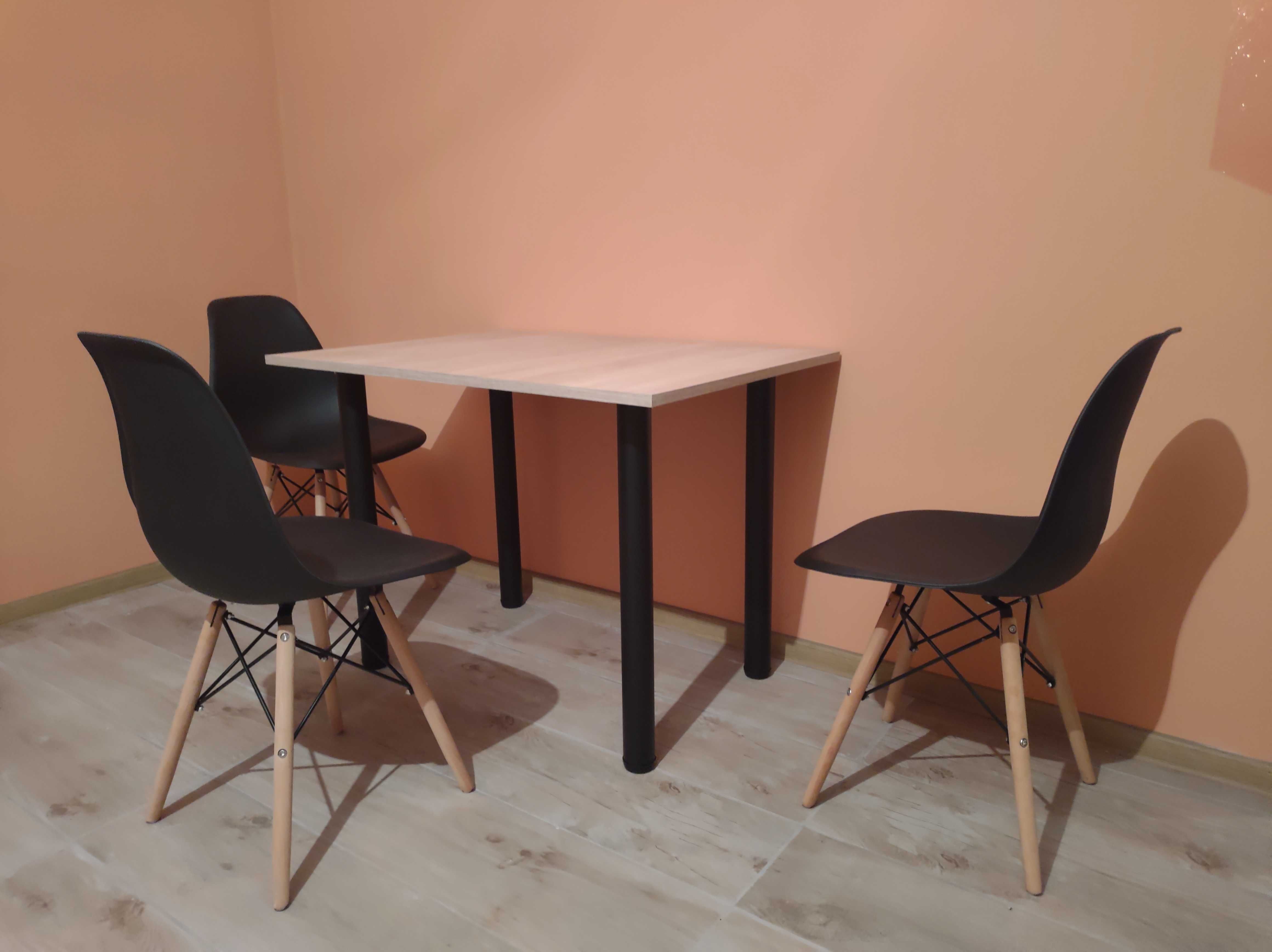 Stół stolik + 3 krzesła Hotelowy Kwatera pracownicza