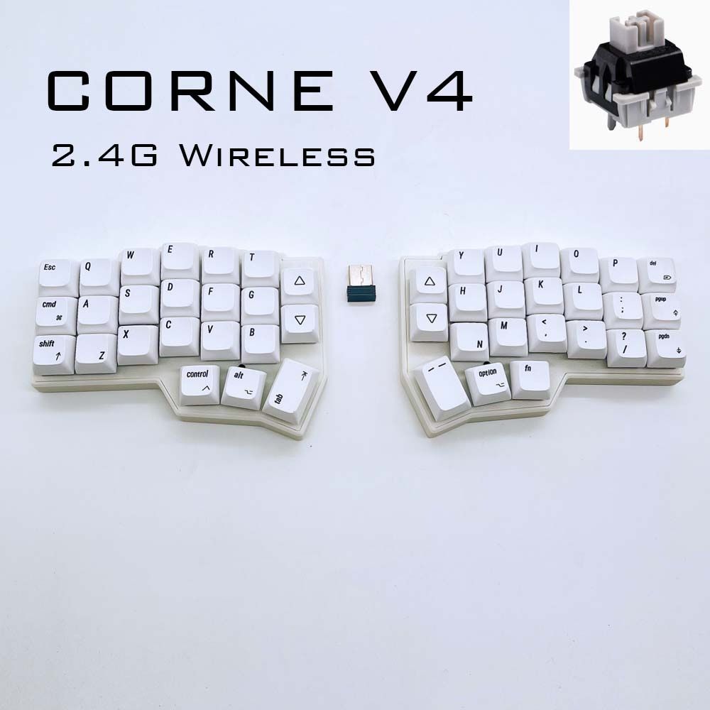 CORNE V4 2.4G 46 Бездротова механічна ортогональна спліт клавіатура