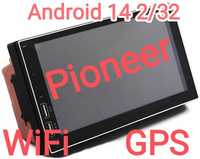 Автомагнитола Pioneer Android 2/32 Android  14, WiFi,2din, Bluetooth,