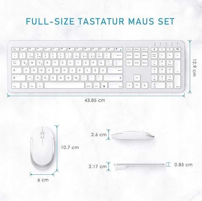 Zestaw klawiatura i mysz Seenda - Model SK83-3 QWERTZ Biały