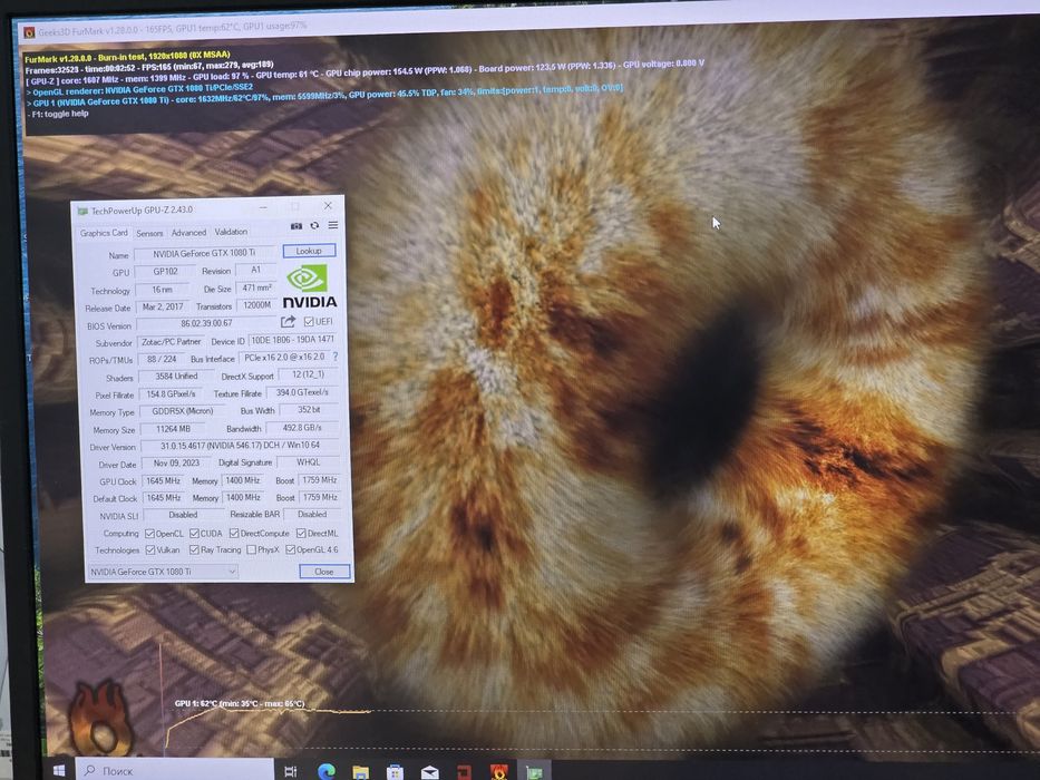 Видеокарта GTX 1080ti 11gb Zotac