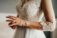 Suknia ślubna - przepiękna biała, szyta na miarę
