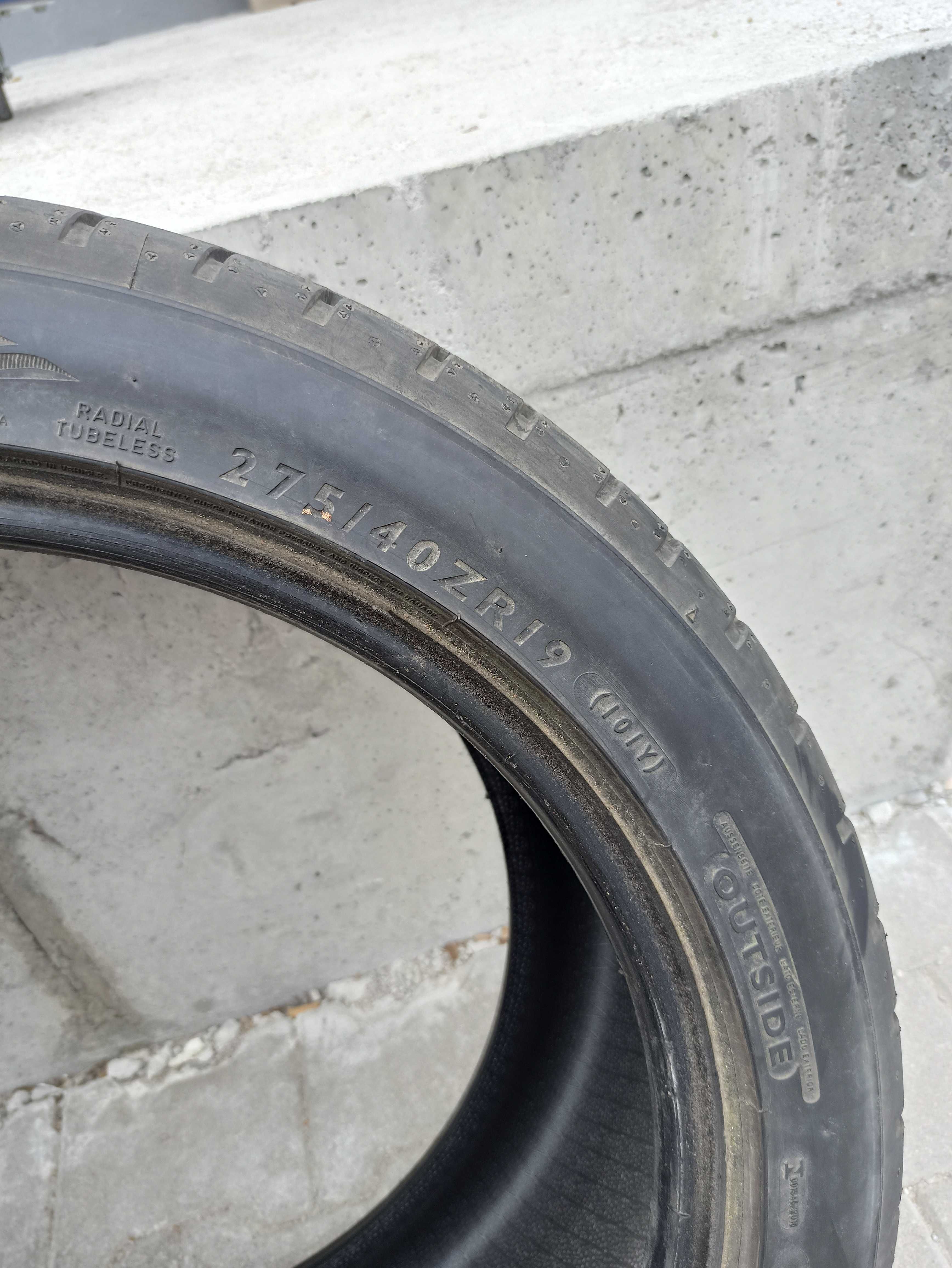 Opony letnie 245/45/19 i 275/45/19 Dunlop maxx rt 5,5-6 mm 2016/2017