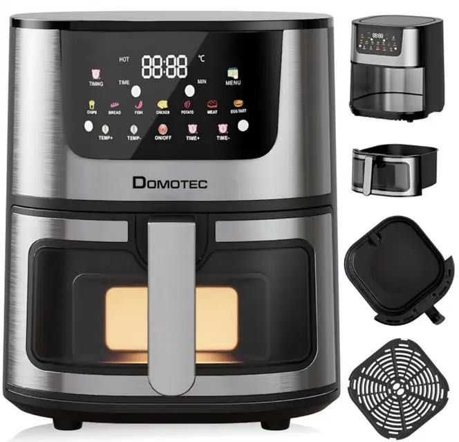 Мультипіч аерогриль аерофритюрниця Domotec MS-3223 12 л 3500 Вт 2 ТЕНИ