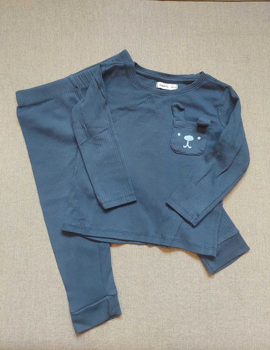 Komplet dla dziewczynki bluzka i leginsy rozmiar 98 granat Sinsey