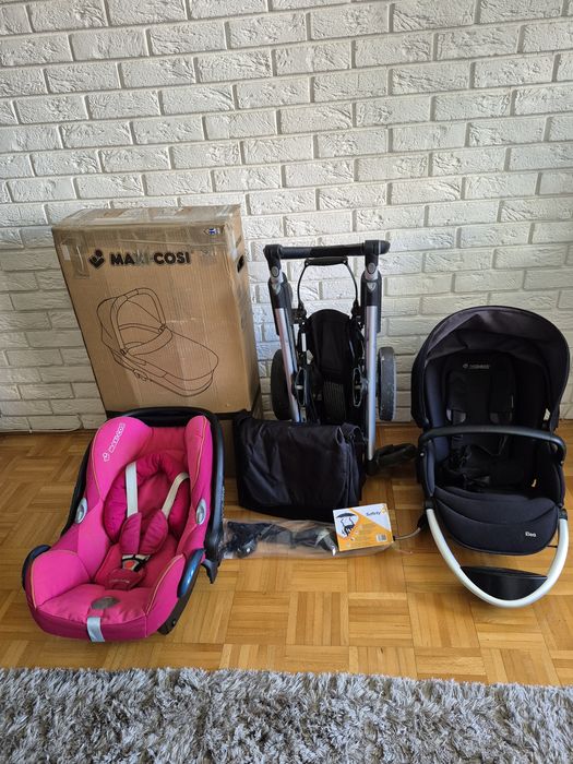 Wózek Maxi Cosi Elea 3w1 gondola, spacerówka, nosidełko, torba, paraso