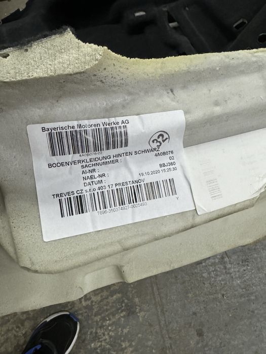 Ковролин Салона черный БМВ 2 М235 F44 X-Drive Килим Салон