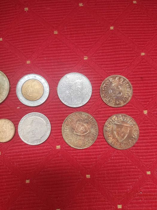 Stare Monety Frank Francuski Frank Lir Centym Kopiejka Korona Stotinka