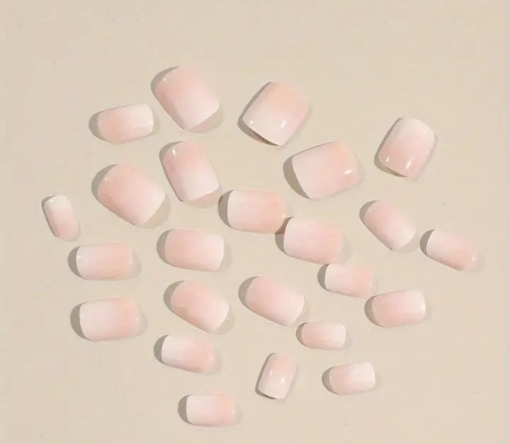 Sztuczne paznokcie tipsy 24 sztuk owalne French