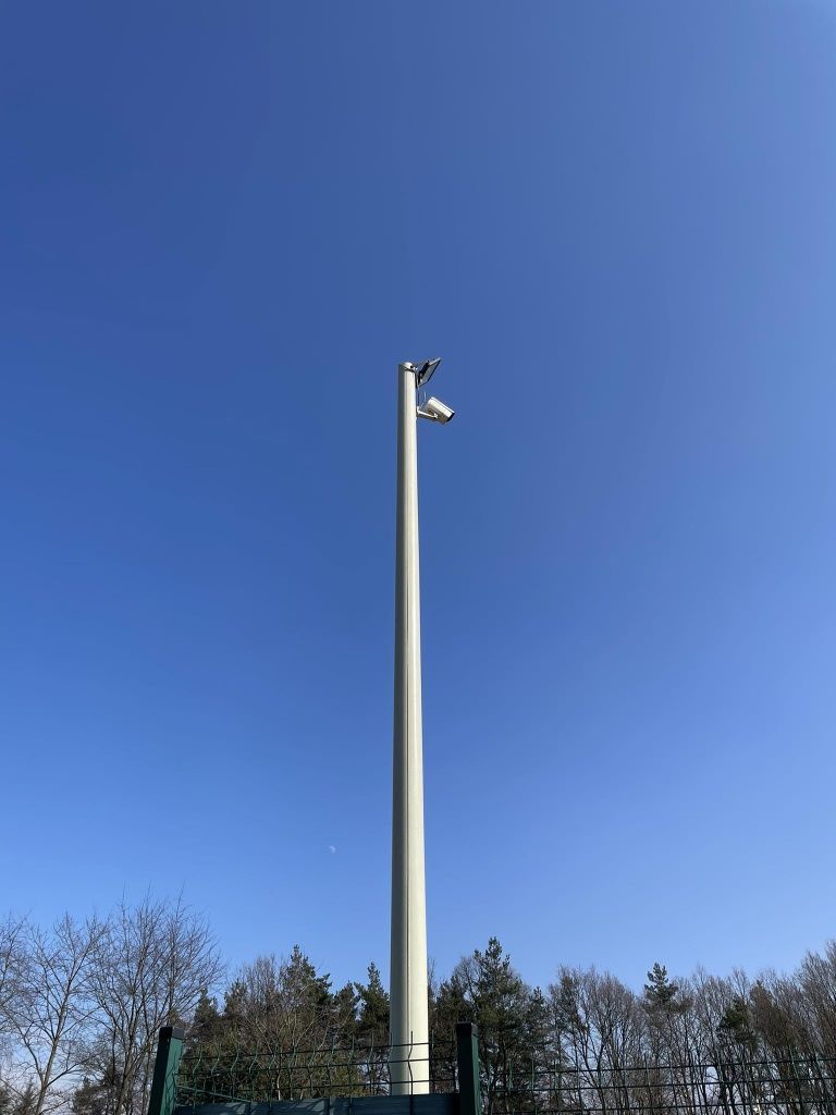 Słup pod Kamery Lampy Światłowód