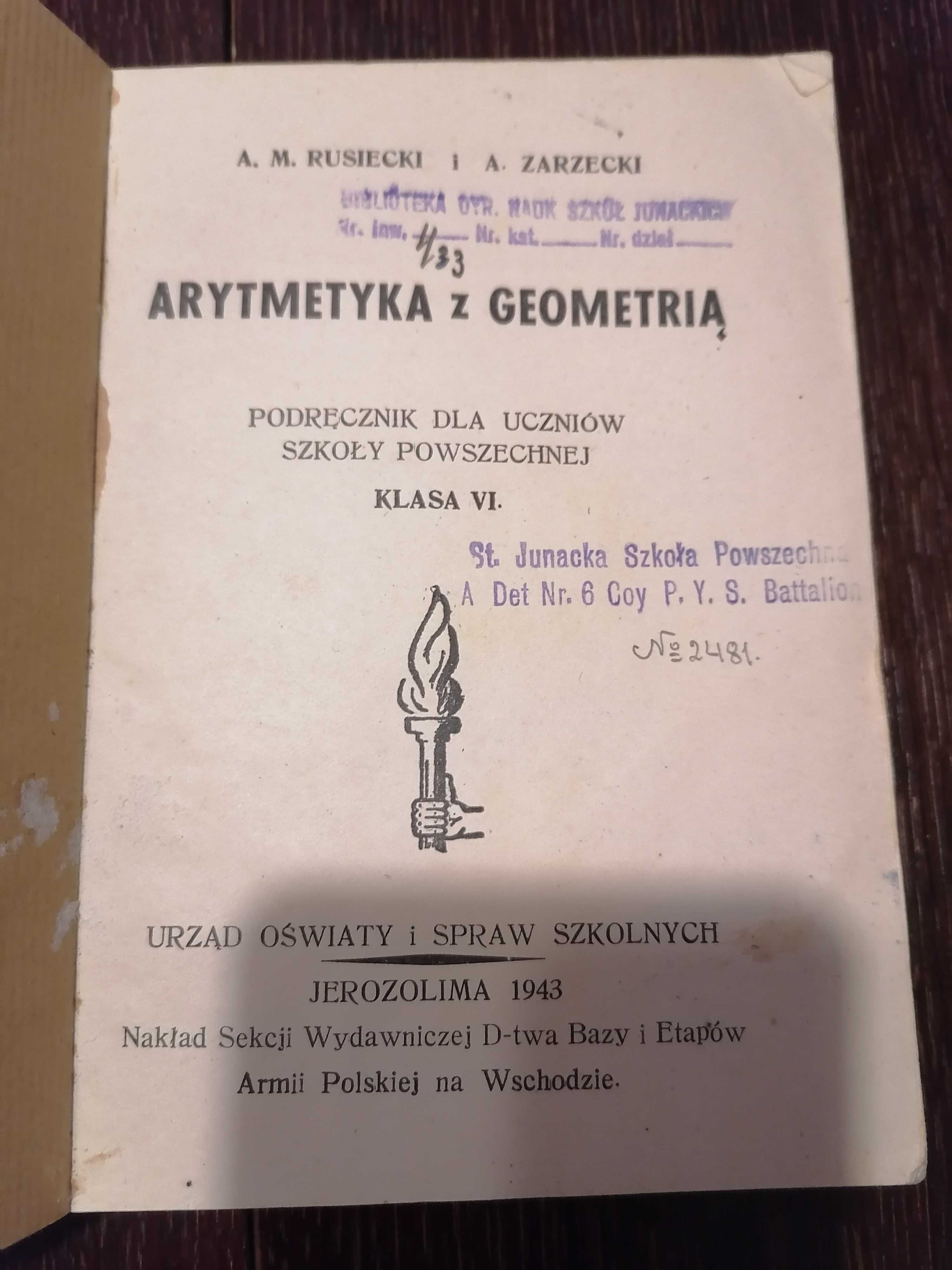 Rusiecki, Zarzecki, Arytmetyka z geometrią, 1943