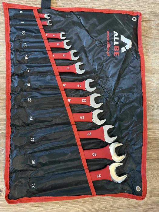 Zestaw kluczy płaskich z powłoką gumową 12szt