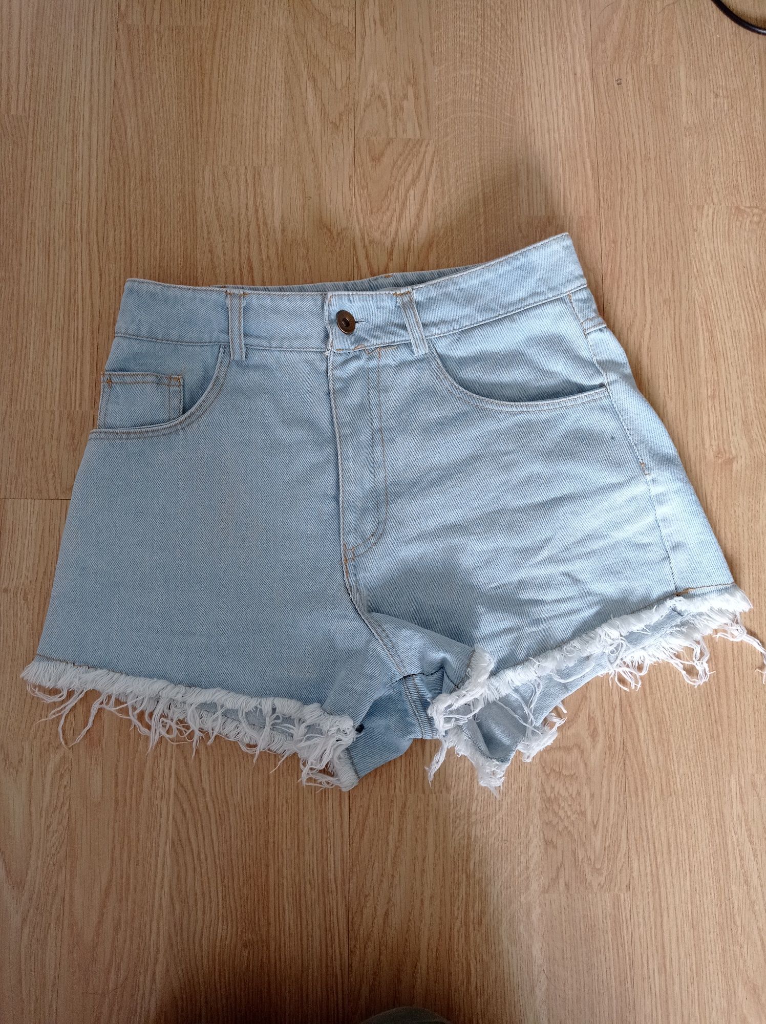 Szorty jeansowe spodnie 36 S jasnoniebieskie