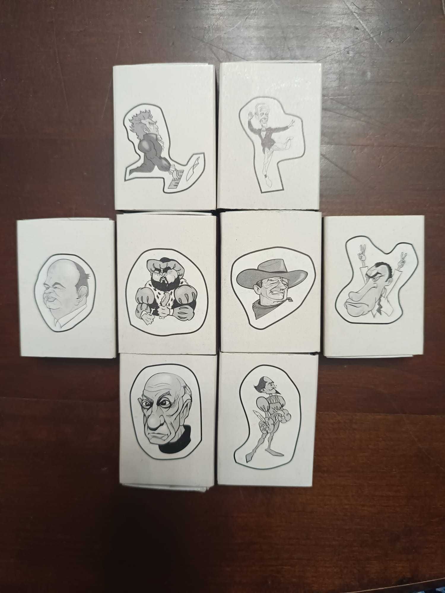 8 Caixas de Fósforos da Coleção Caricaturas