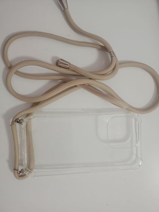 Чохол з шнурком на iPhone 15 pro прозорий