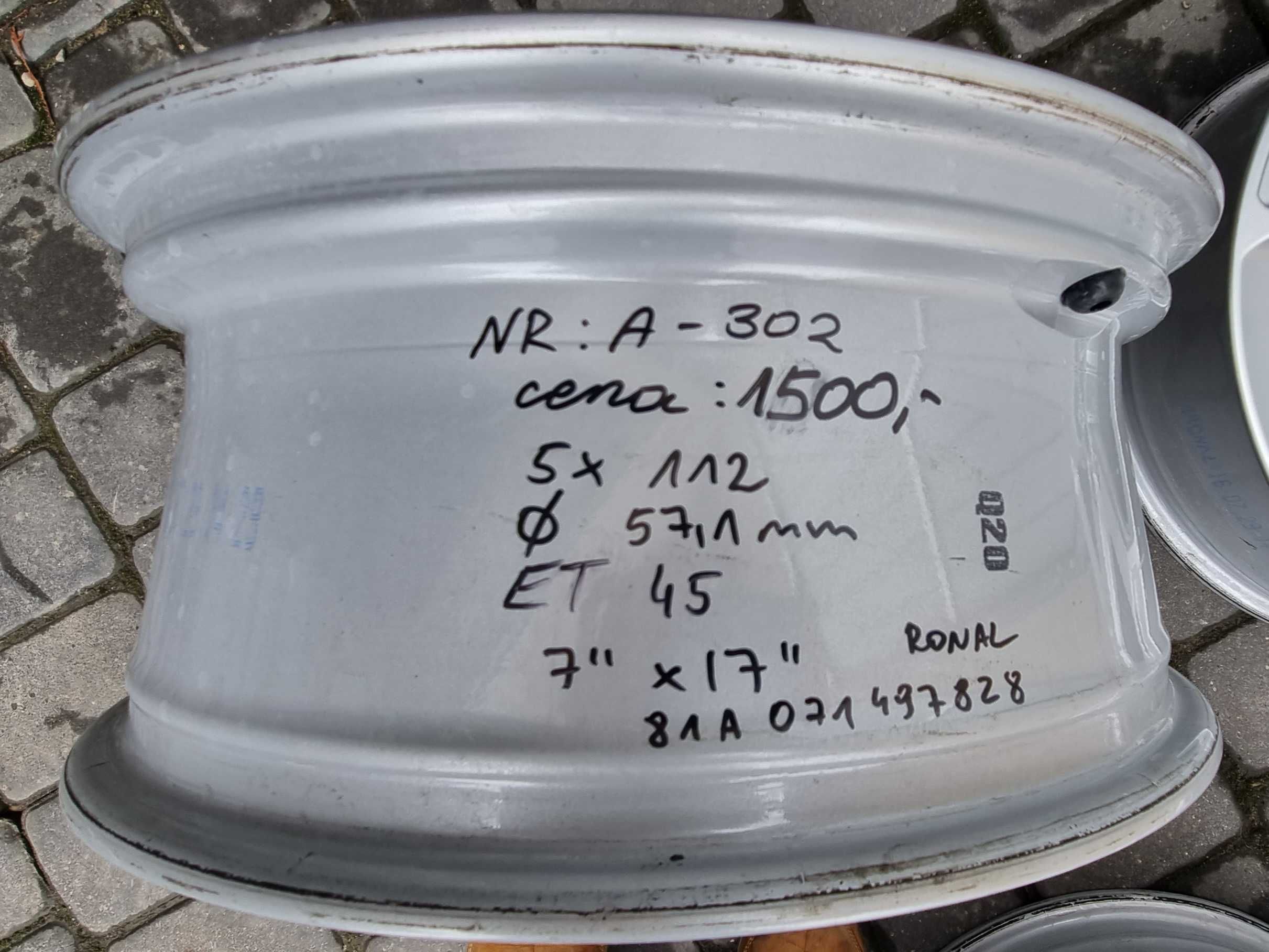 Sprz-Alufelgi 17" 5x112 Audi Q2 Q3 A4 A6