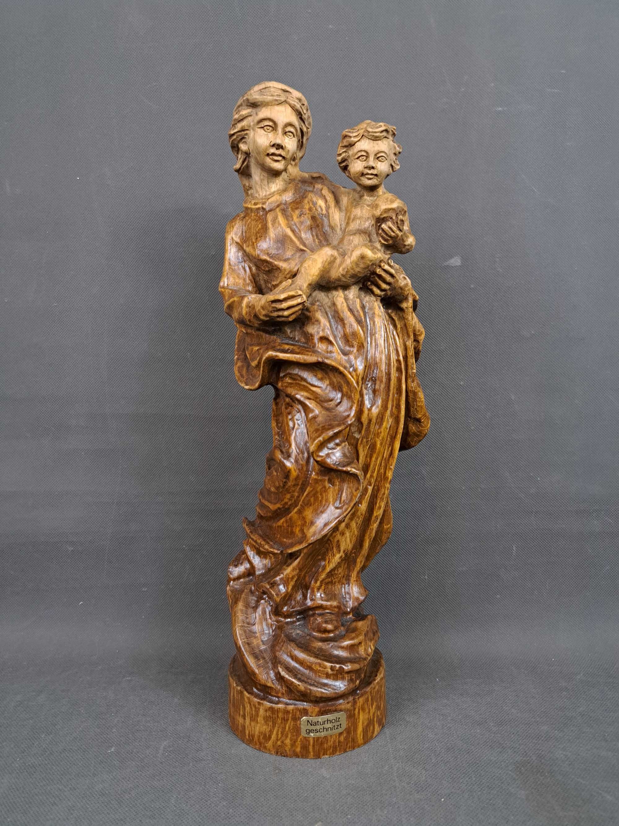 Madonna z Dzieciątkiem, rzeźba drewniana, wys. 40,5 cm