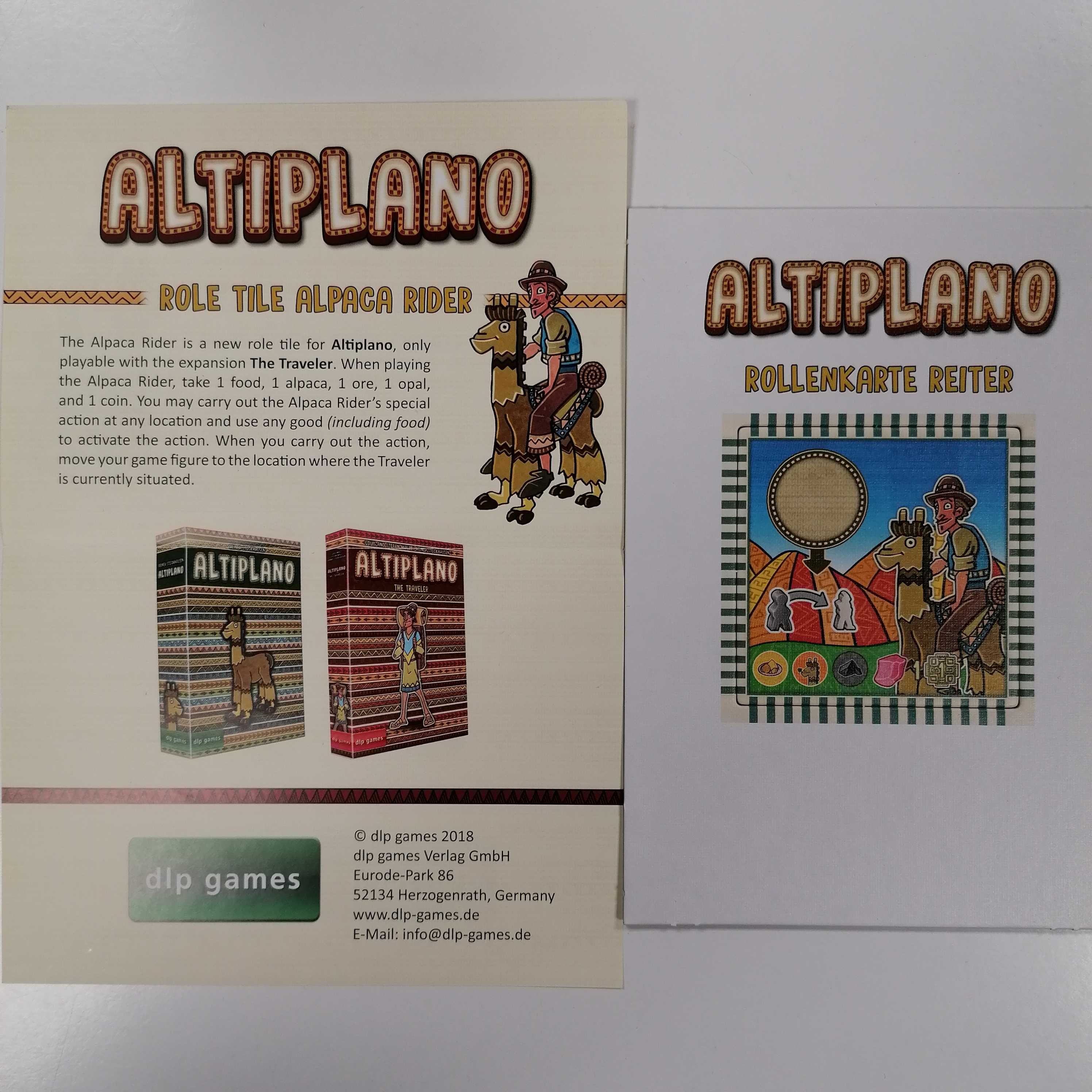 Altiplano: Alpaca Rider Role Tile