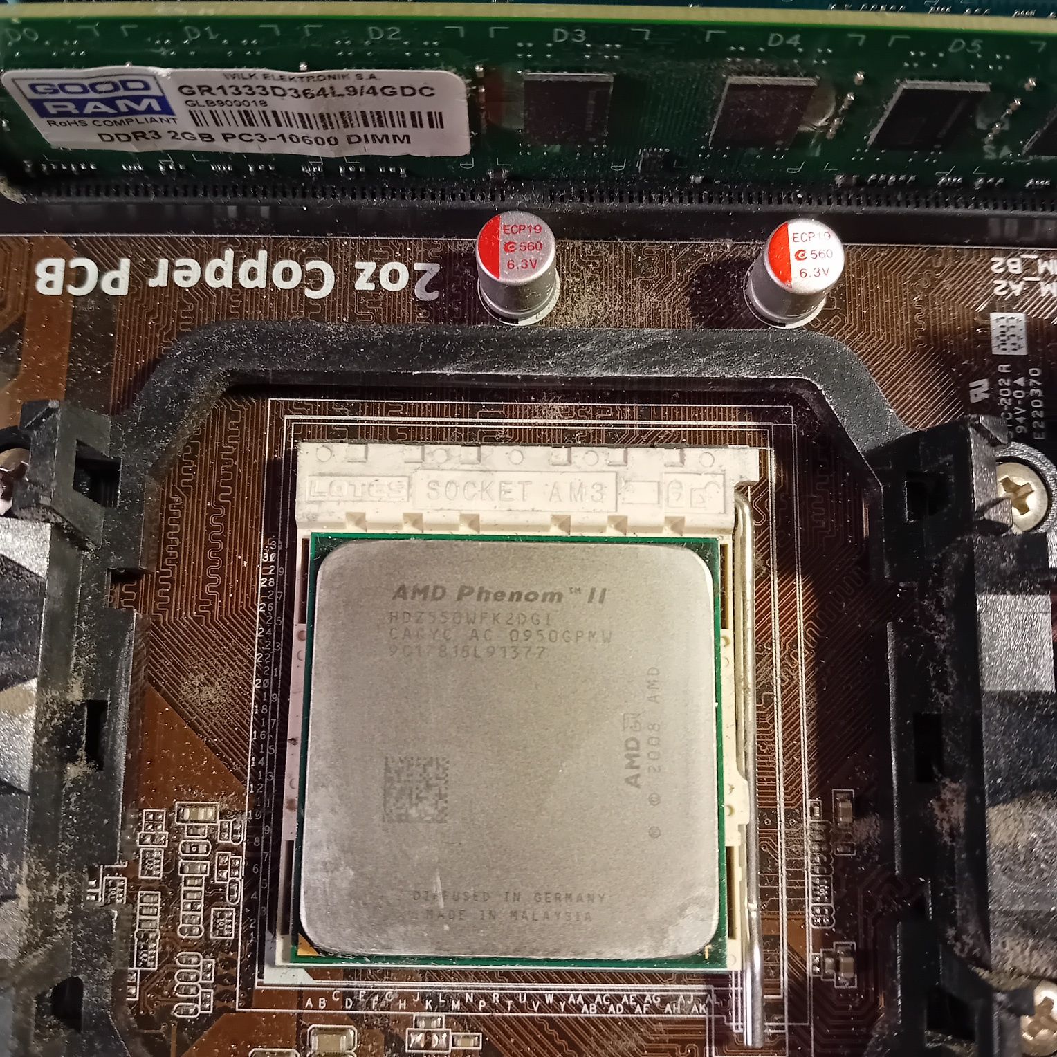 Płyta główna Asus M4A7850M Pro +procesor z chłodzeniem +pamięć 2 ×2gb