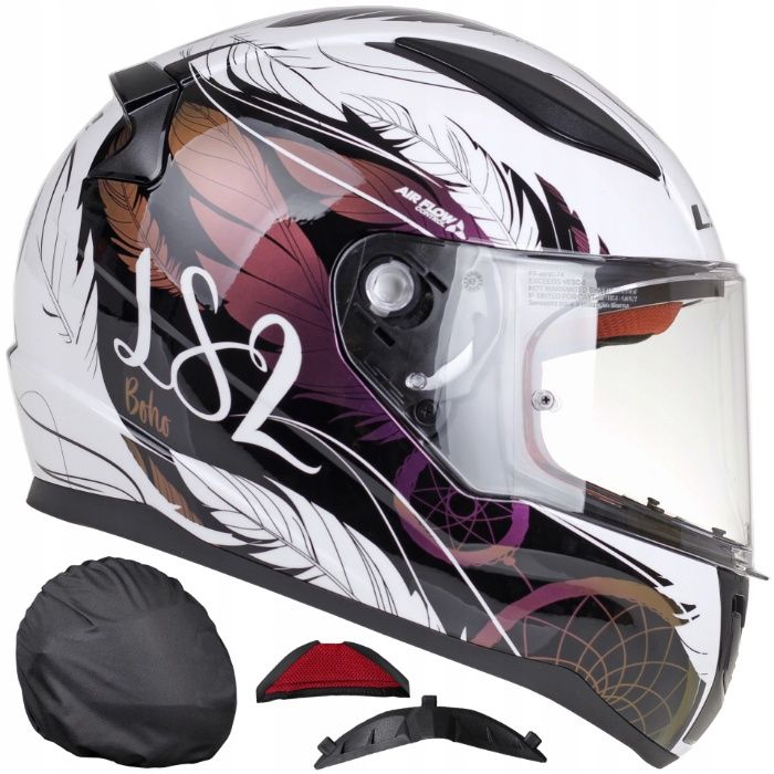 Nowy Kask LS2 RAPID BOHO White Black Pink